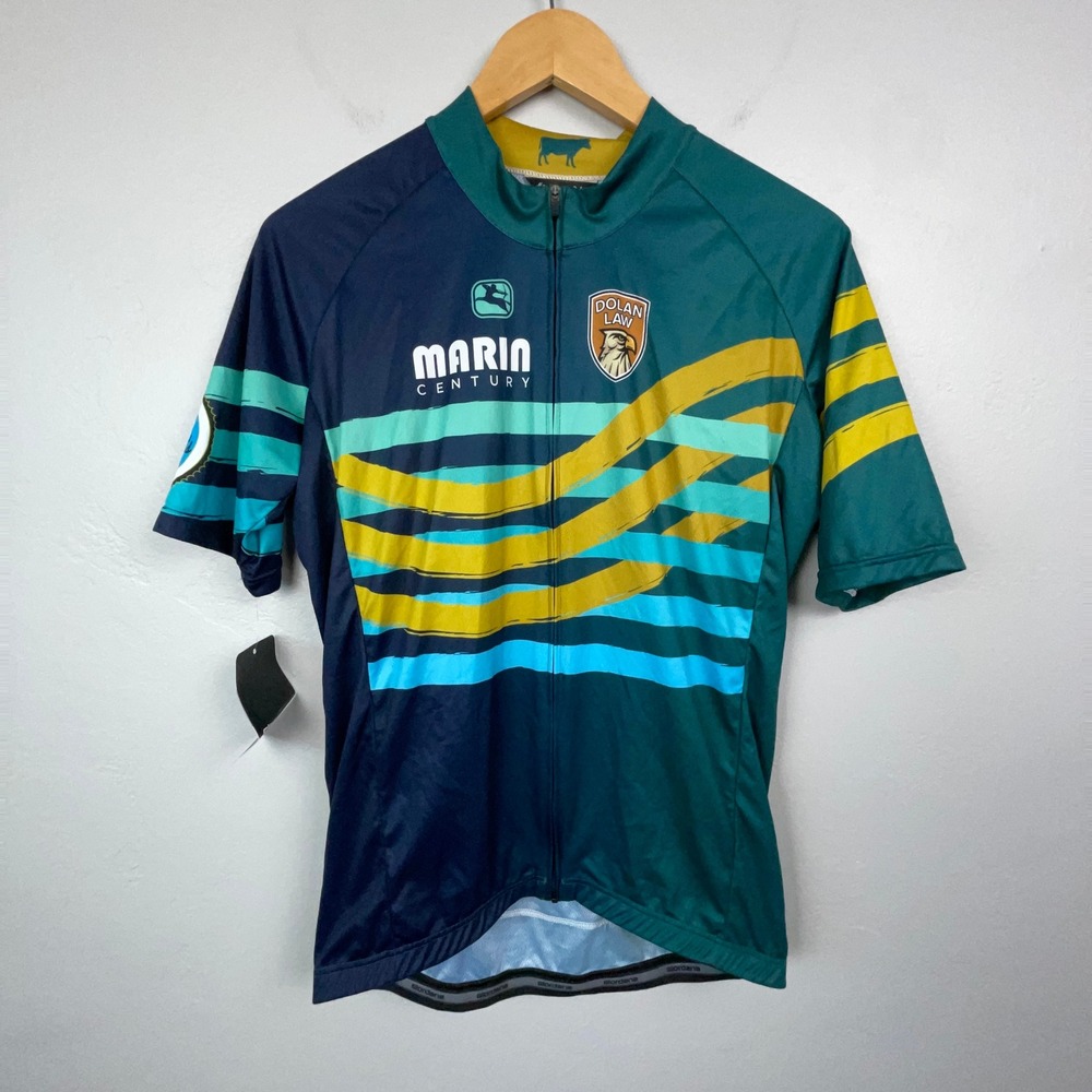Giordana Cycling Jersey Mens XL Blue Green Marin Century Vero Pro S/S M235700